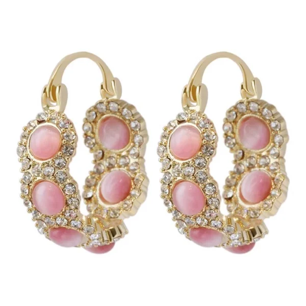 Bijoume Dainty Vintage Round Ear Buckle, Light Luxury, Unique Design, Vibe Earrings