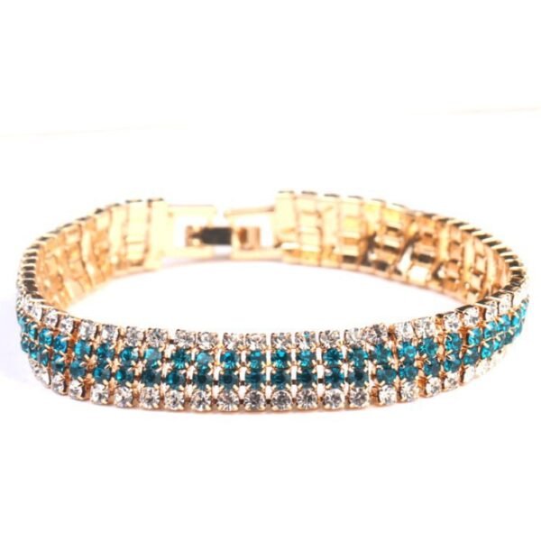 Bijoume Fashion Full small Diamond  Roman Bracelet Green Crystal Bracelet