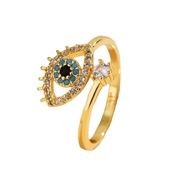 Bijoume Fashion Blue Evil Eye Exquisit Design Strench Ring