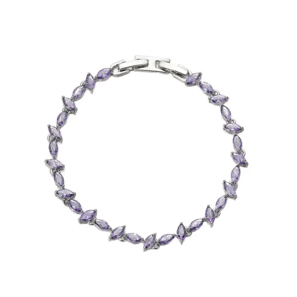Bijoume Trendy Luxury Jewelry Vraied Colors Zircon Adjustable Tennis Chain Bracelet