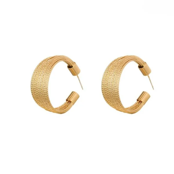 Bijoume Circle Fashion Vibe Multi-line Earrings for Women