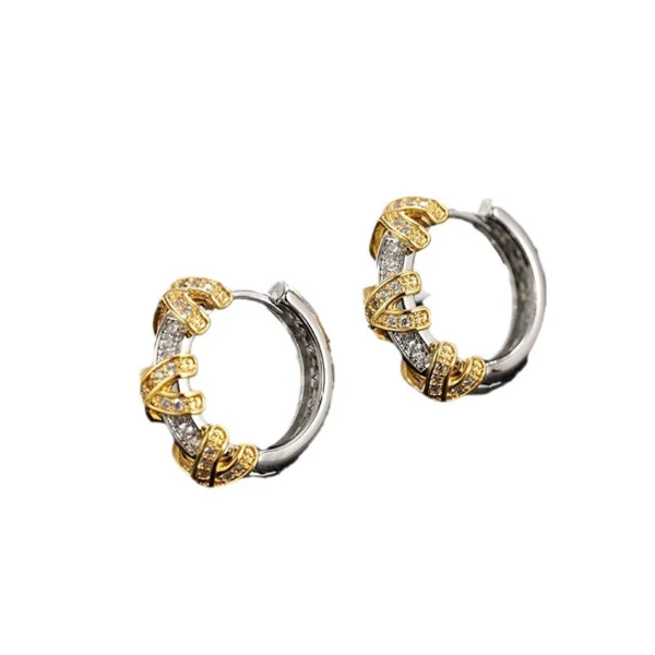 Bijoume Trendy Contrasting Color Earrings Circle Earrings for Women